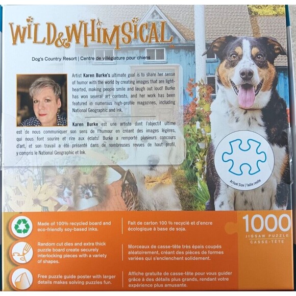 Dog's Country Resort 1000 Piece Jigsaw Puzzle Wild and Whimsical Series - Picture 3 of 4